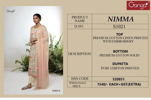 Ganga Nimma S1021 Cotton Designer Salwar Suit Collection